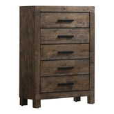 Coaster Woodmont 5-drawer Chest Rustic Golden Brown Model 222635